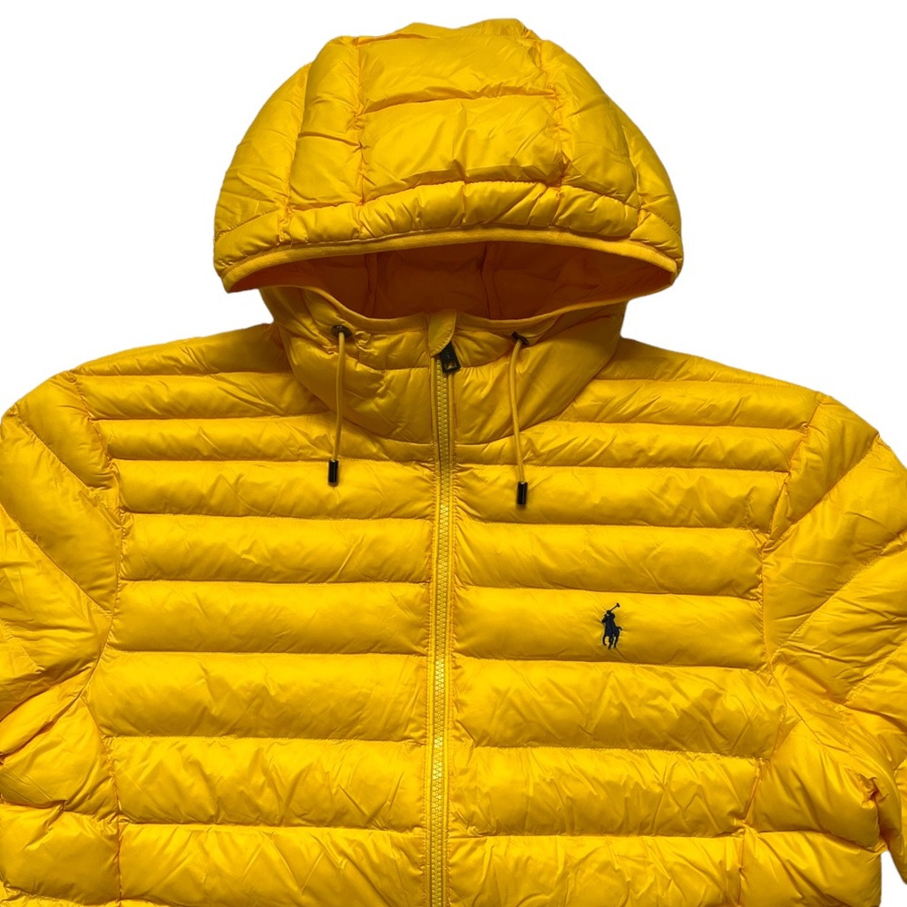 POLO RALPH LAUREN Packable Lightweight Quilted Hooded Puffer Jacket  Yellow - Picture 3 of 15